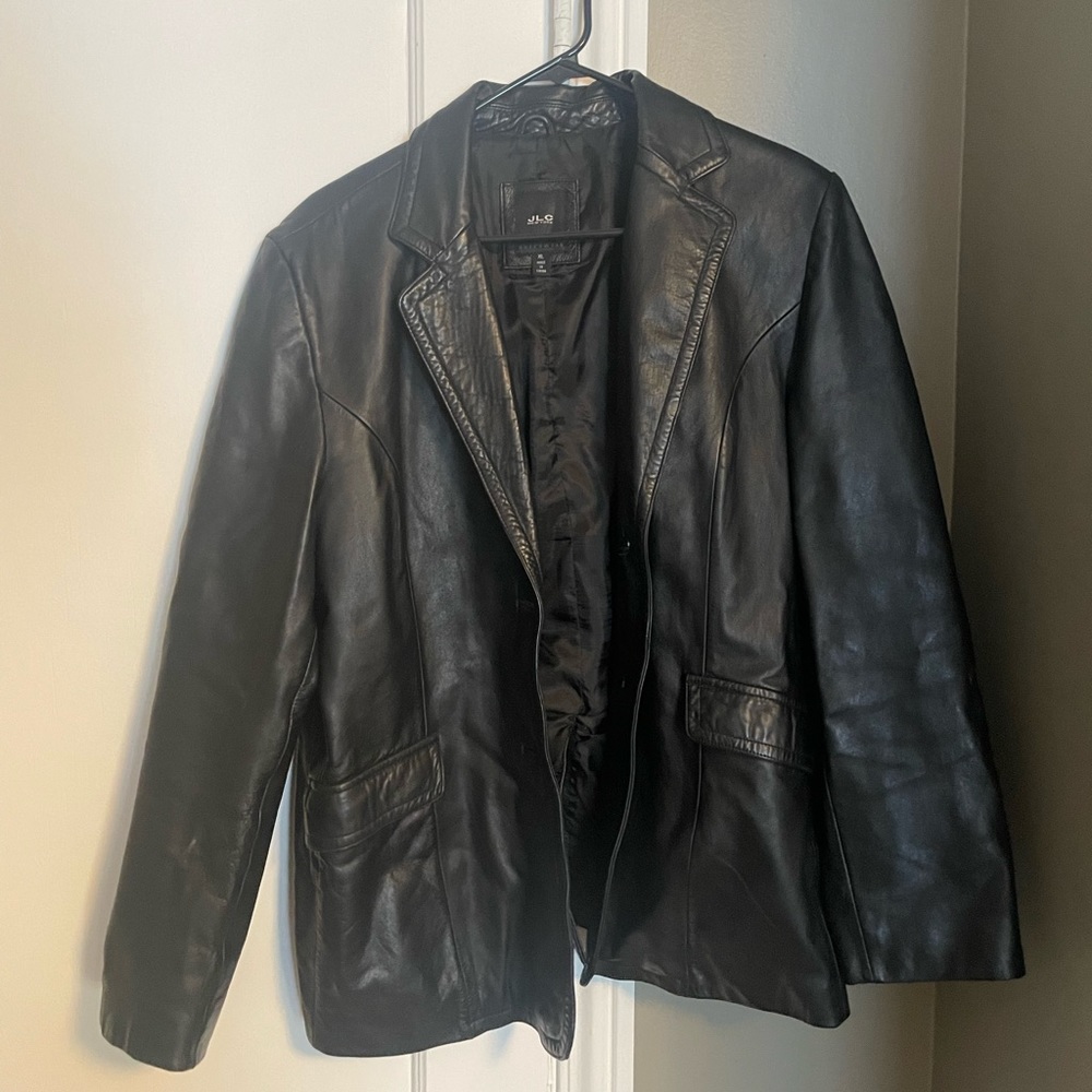 100% leather blazer, 90s Y2K